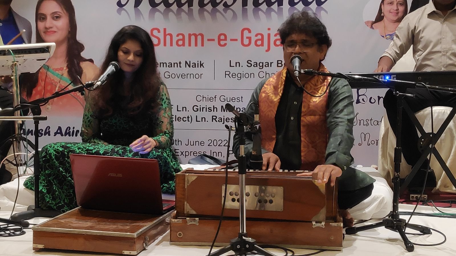 Sham-e-Ghazal for the Lions Clubs zone social, June 2022